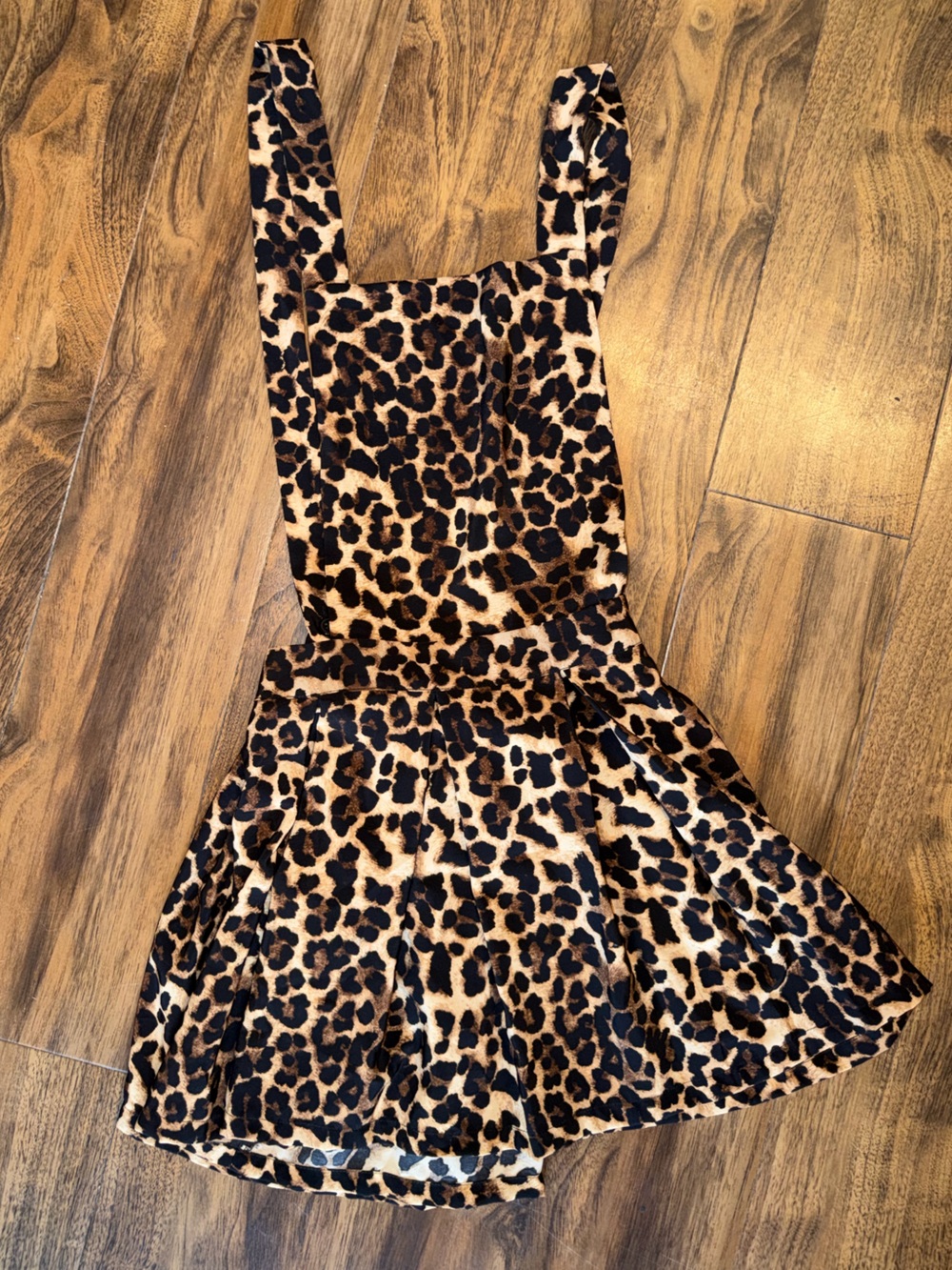 Leopard Print Overall Dress - Picture 1 of 4